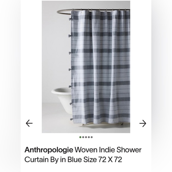 Anthropologie Bath Anthropologie Woven Indie Shower Curtain Poshmark